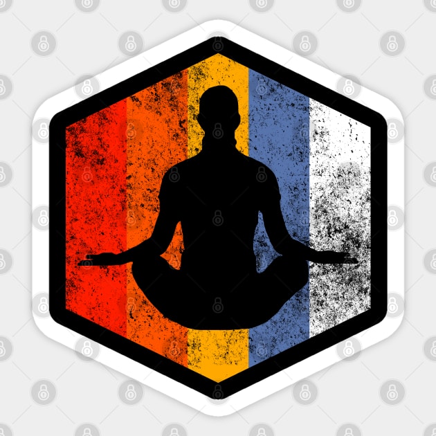 Vintage yoga figure Sticker by savariya